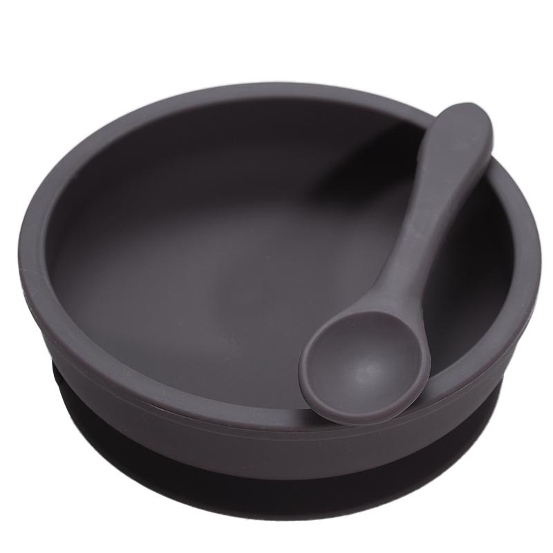 Không Chứa BPA Silicone Cho Bé Bộ Đồ Ăn Cho Bé An Toàn Hút Silica Gel Cho Ăn Thức Ăn Đặc Bát Đĩa Và Thìa Kids Cho Bé thứ