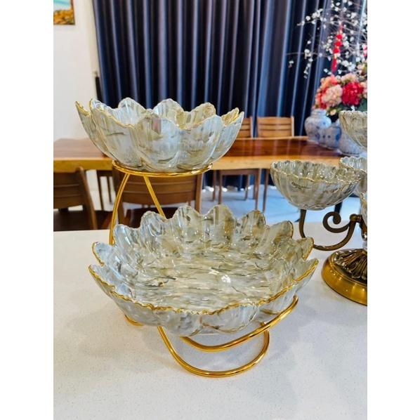 Khay sứ phong cách Bắc Âu khung kim loại hàng Cao Cấp