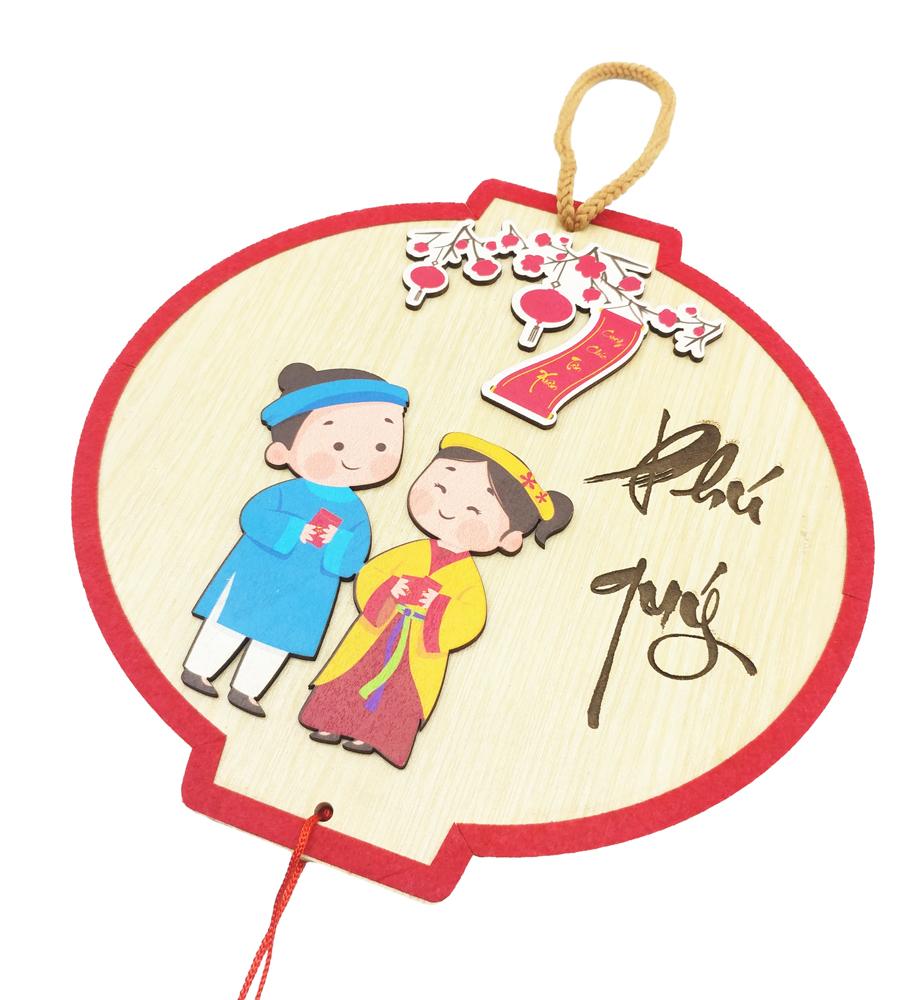 Bảng Gỗ Treo Tường Trang Trí Tết - Bách Mộc T14 - Phú Quý