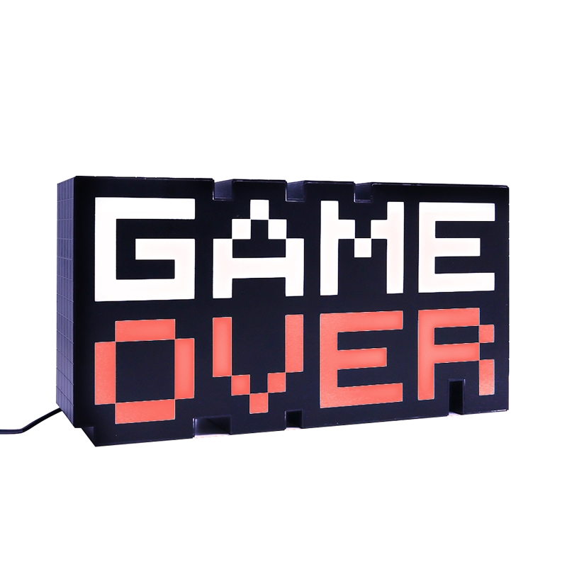 Đèn Trang Trí Điều Khiển Bằng Giọng Nói 7 Màu Msj Game Over Sign Voice Control