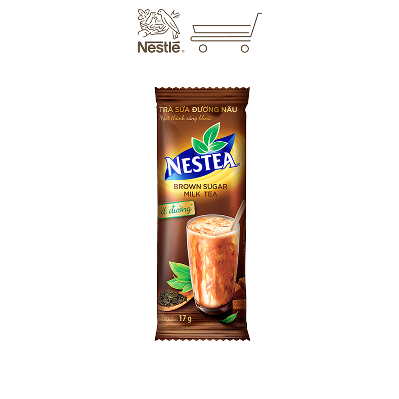 Combo 3 Hộp Trà sữa đường nâu NESTEA 8 gói x17g