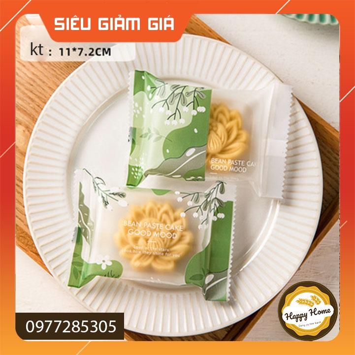 Túi đựng bánh đậu xanh, kẹo nougat đựng bánh quy nhiễu mẫu sét 100 túi gồm khay đựng bên trong