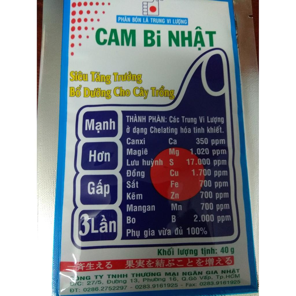 Phân bón lá trung vi lượng CAMBi Nhật bổ sung dinh dưỡng cho cây trồng - gói 40 gram