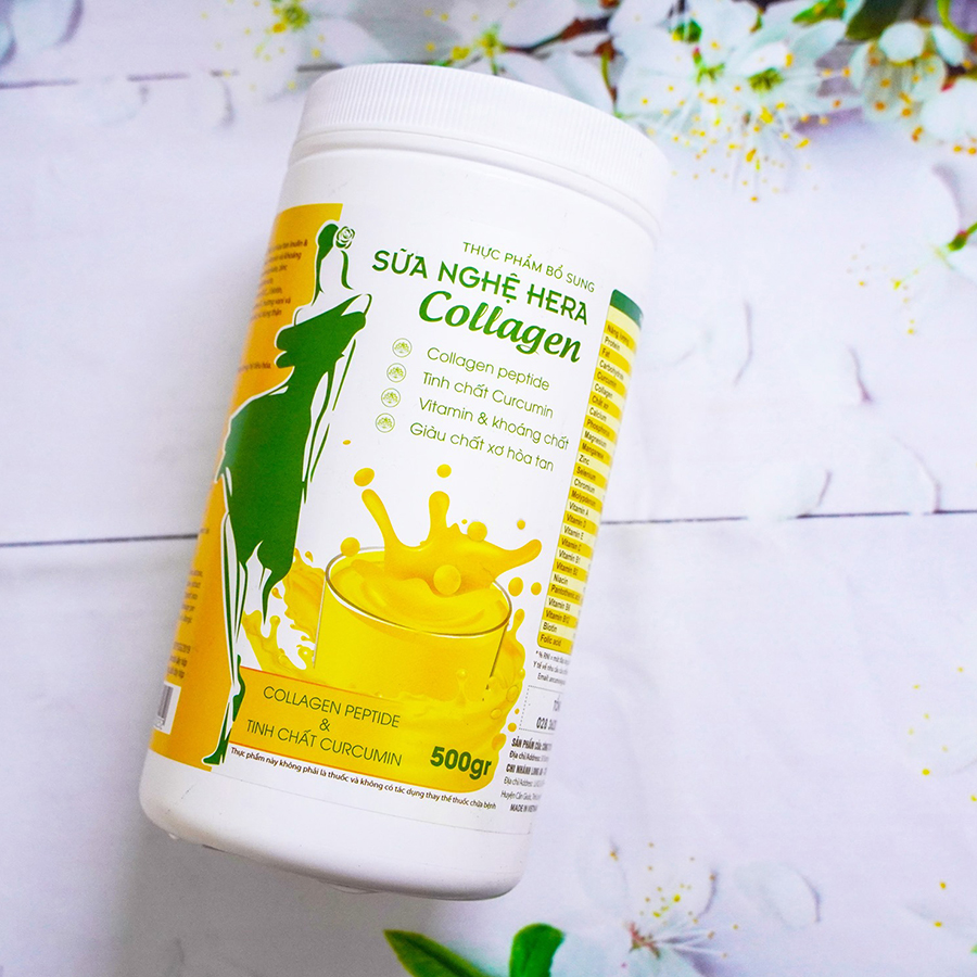 SỮA NGHỆ HERA COLLAGEN 500gr - HỖ TRỢ BAO TỬ - ĐẸP DA
