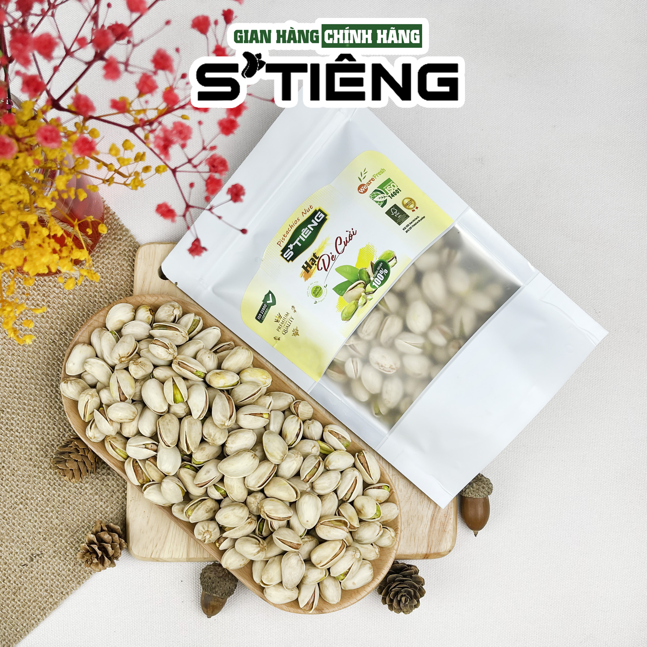 Hạt Dẻ Cười Mỹ Không Tẩy Trắng S'TIÊNG Cao Cấp
