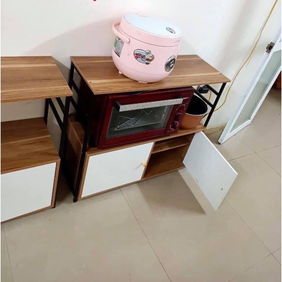 Kệ bếp đa năng nhiều ngăn tủ kệ lò vi sóng hiện đại lắp ghép