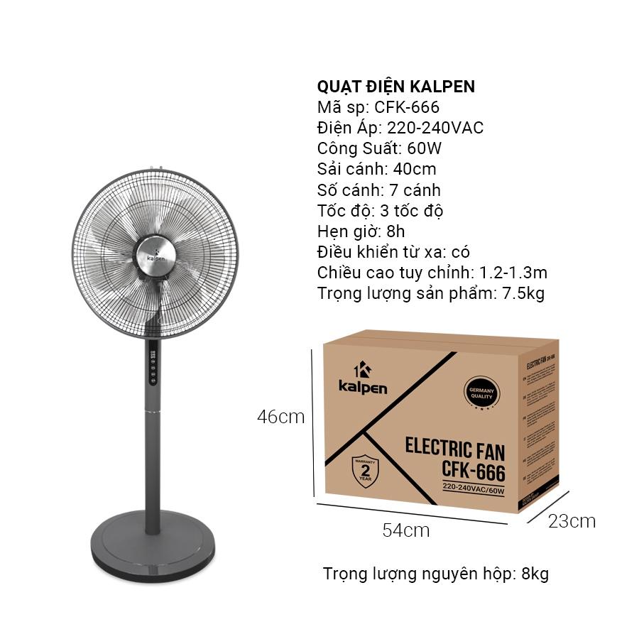 Quạt Cây Cao Cấp Model CFK-666 60W Có Điều Khiển Từ Xa Hàng Chính Hãng KALPEN-GIA DỤNG ĐỨC Bảo Hành 2 Năm