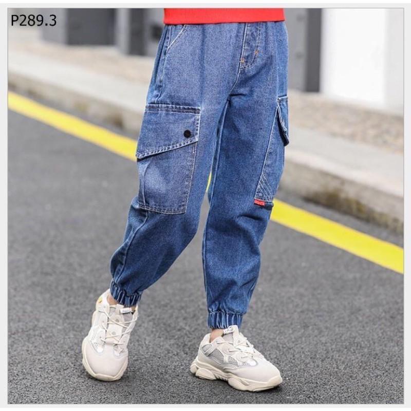 Quần Jean Baggi Bé Trai Túi Hộp Size 13-45kg