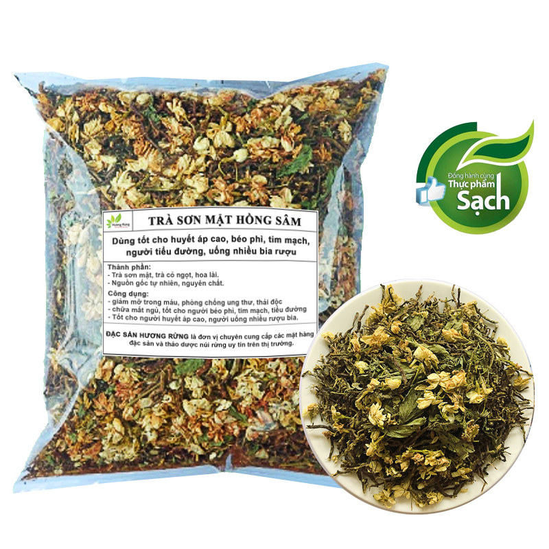 1kg trà sơn mật hồng sâm thượng hạng, tốt cho tim mạch, giảm mỡ máu ổn định huyết áp