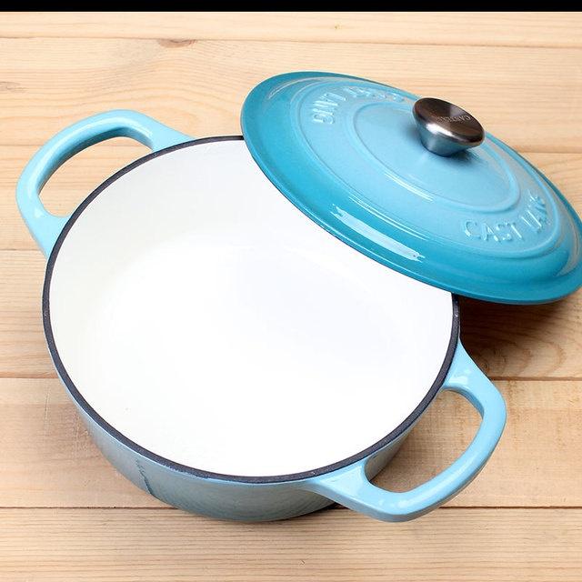 Nồi gang phủ gốm tráng men sâu lòng size 25cm