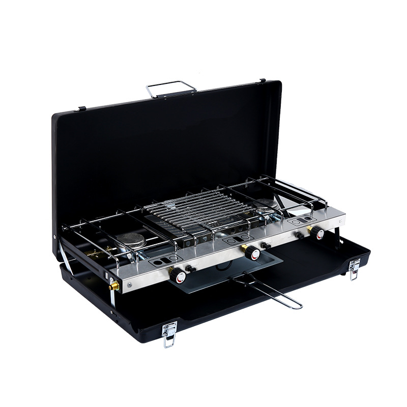 Bếp 3 Lò Dạng Xếp Dùng Ngoài Trời Cassette Party Cao Cấp - Home and Garden