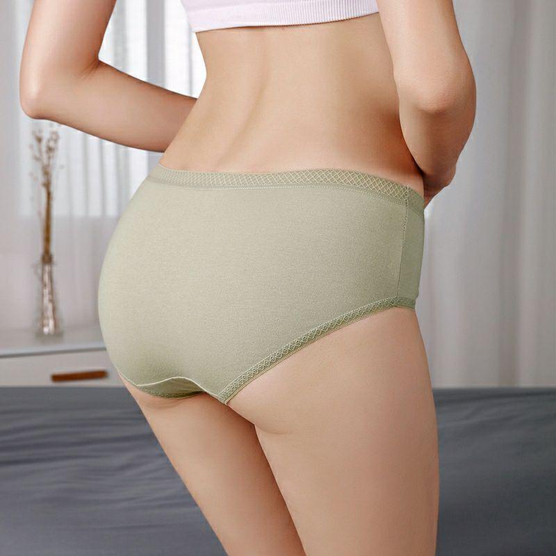 Quần lót cotton kháng khuẩn cạp cao phối lưới xuất Nhật cực đẹp