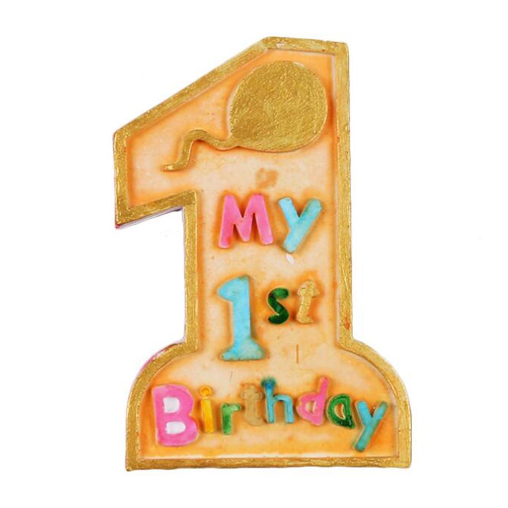 Silicone Number One Mold for Fondant Making Baby Birthday Cake Decor Mould