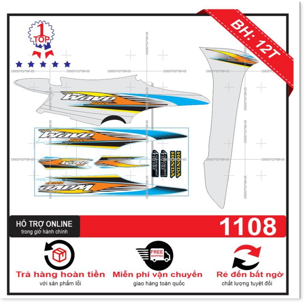 Tem rời dành cho wave 2016 trắng xanh