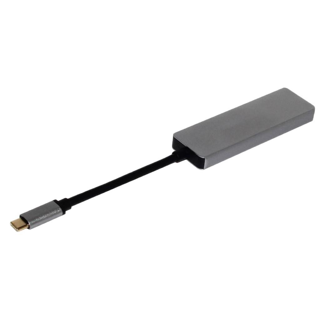 Aluminium USB C 3.1 Hub 5 in 1 Adapter USB 3.0 + HDMI+ Card Reader Port for Apple Macbook