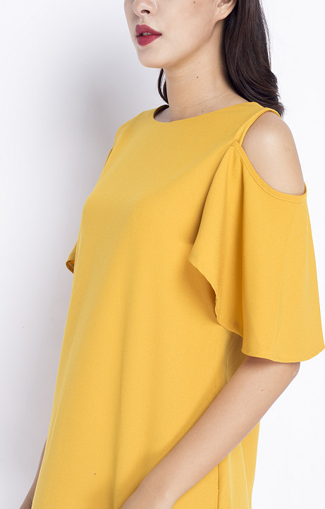 Đầm dạo phố khoét vai NN170801