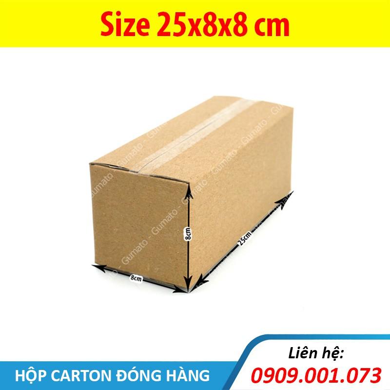 Hộp giấy P60 size 25x8x8 cm, thùng carton gói hàng Everest