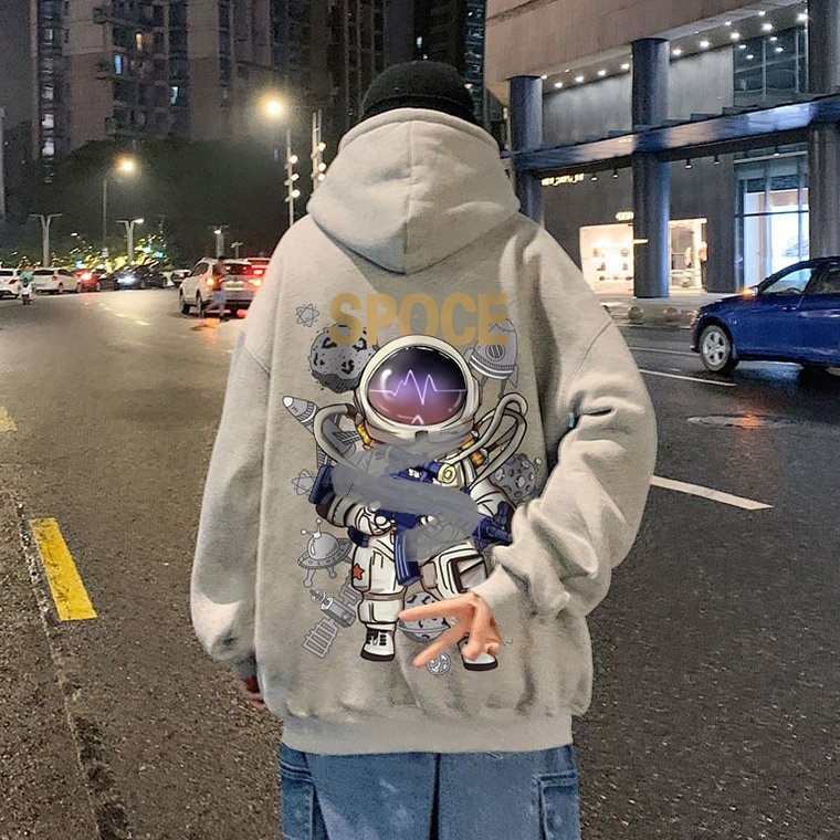 Áo mũ Hoodie Unisex MonsterX SPOCE form rộng 5 màu nỉ bông cặp đôi nam nữ Oversize Ulzzang thu đông