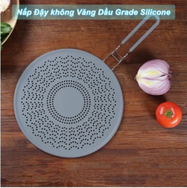 Bộ 3 Nắp Đậy cách nhiệt chống Văng Dầu Silicone Size 33cm