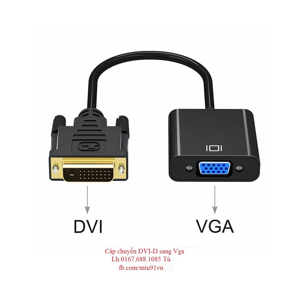 Cáp Chuyển DVI (24+1) ra VGA - Hàng chính hãng