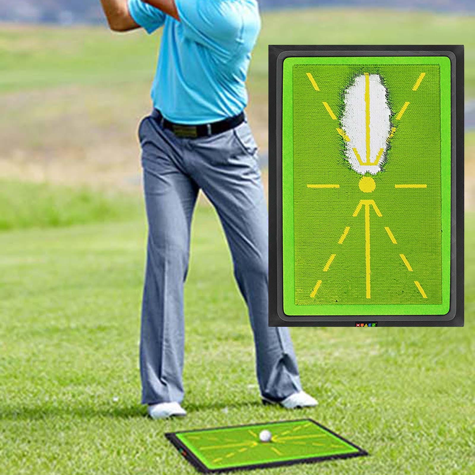 Golf Practice Swing Mat Golf Hitting Mat Path Feedback Portable Impact Mat Golf Training Mat for Driving Chipping Home outdoor Indoor