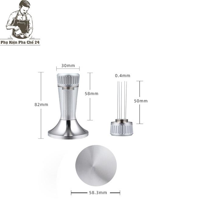 Temper 58.3MM Tích Hợp Que Đảo Trộn - Tamper 58.3MM