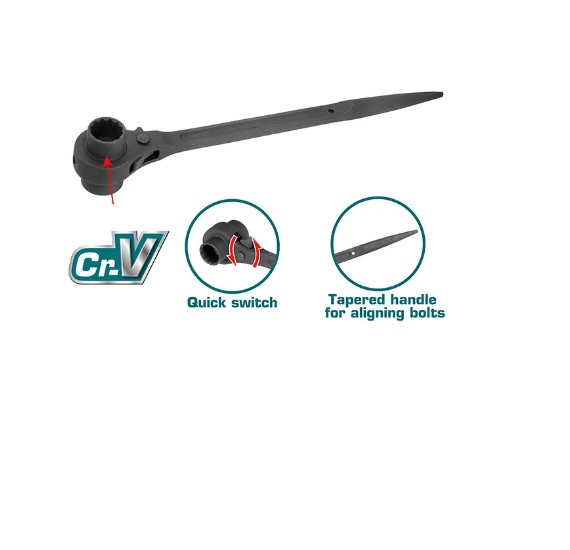 Cờ lê đuôi chuột tuýp đôi 19x21mm total THTRSW19211