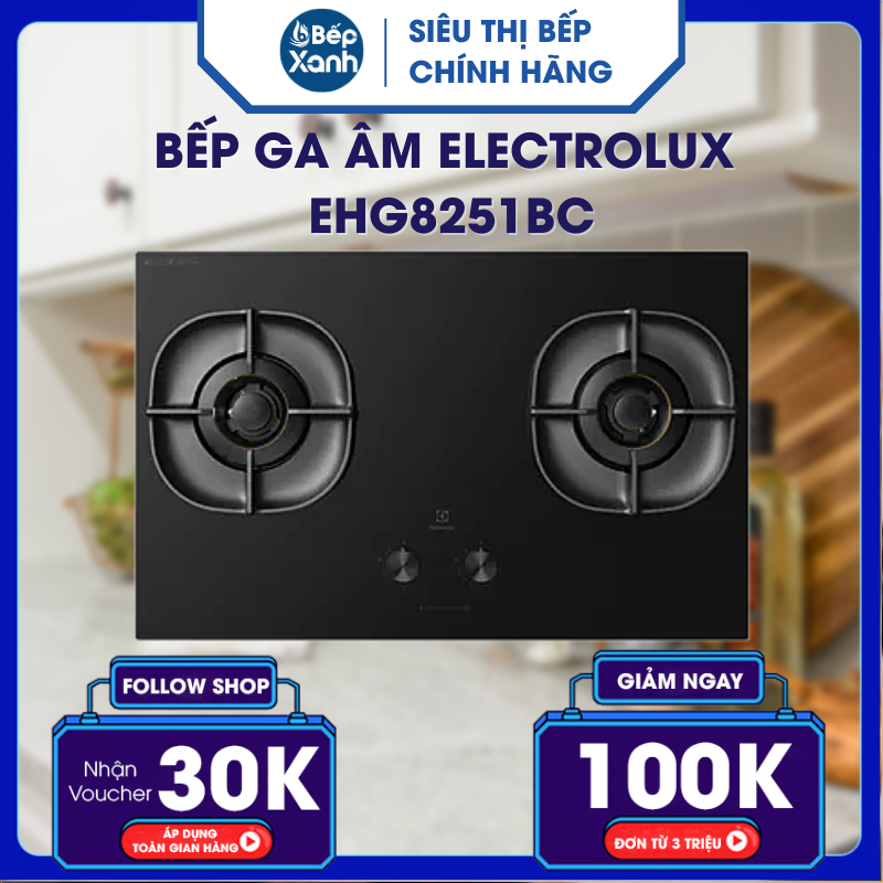 Bếp Ga Âm Electrolux EHG8251BC - Hàng Chính Hãng