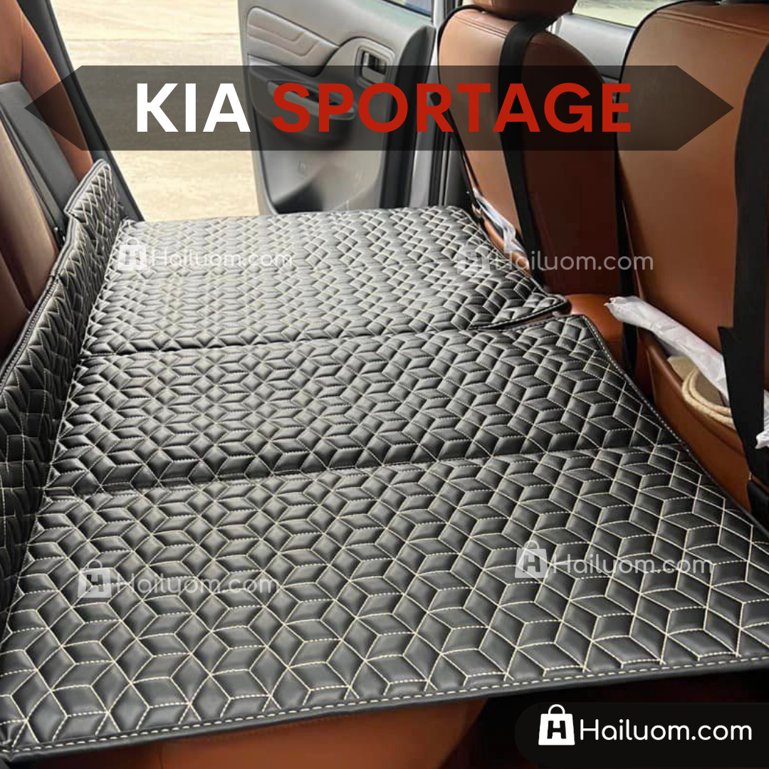 Đệm Nằm ô tô KIA SPORTAGE - Thiết kế 4 Khay Dọc Trợ Lực - Đệm không bơm như đệm hơi ô tô