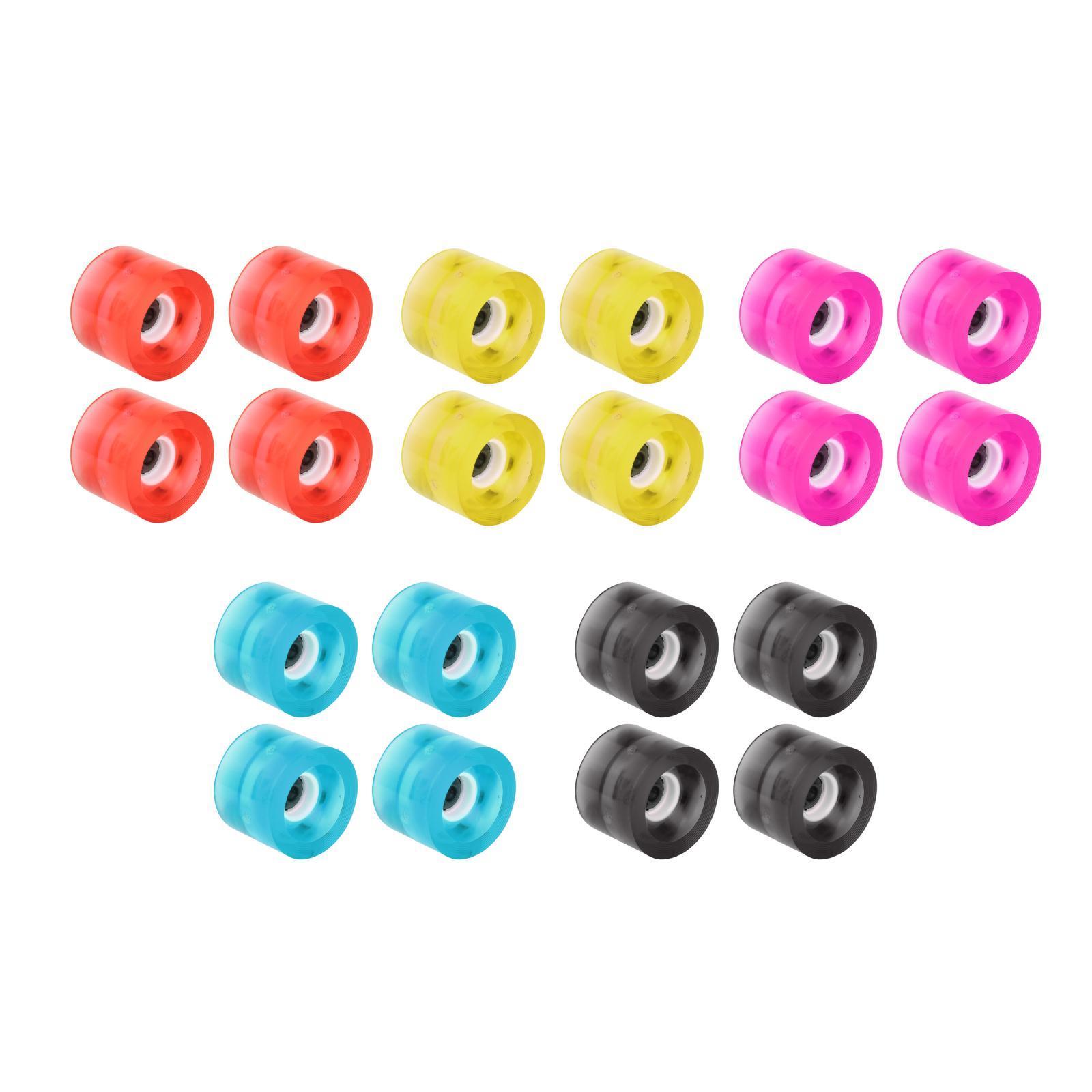 4Pack Light up Skateboard Wheels Longboard Repair Maintenance Wheel Red