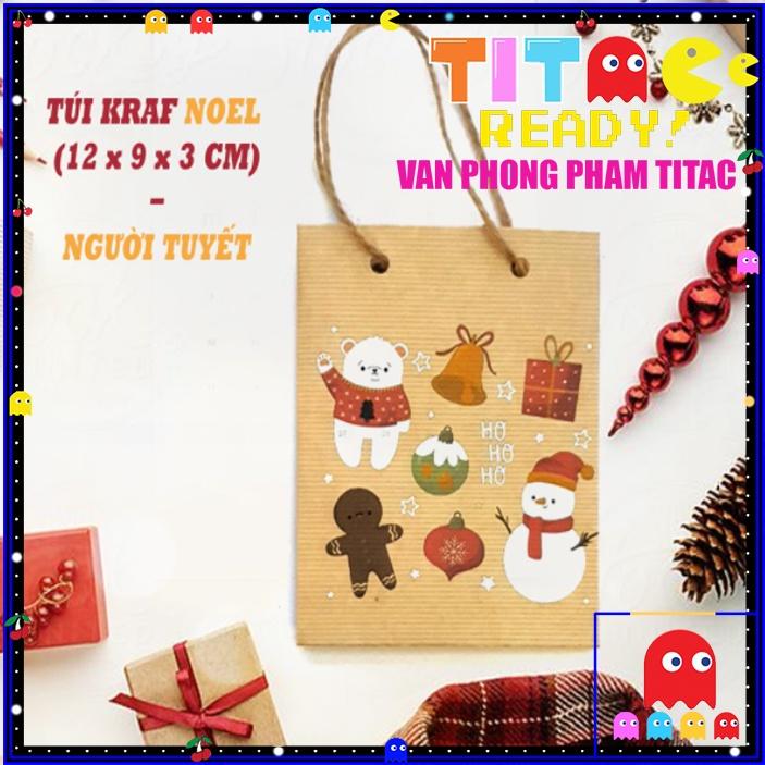 Túi giấy thiết kế mini vintage kraft họa tiết có quai xinh xắn kích thước 9*12*3cm