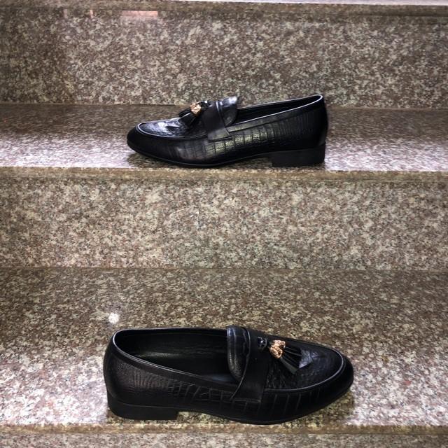 GIÀY LƯỜI, GIÀY MỌI NAM DA MỀMMÀU ĐEN