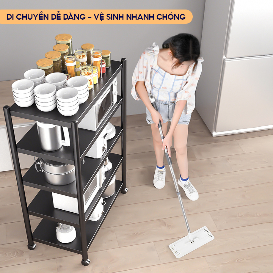 Kệ Bếp Đa Năng Để Đồ Nặng Siêu Bền Chắc Chắn Chịu Lực 300kg 4 tầng 80cm 0148