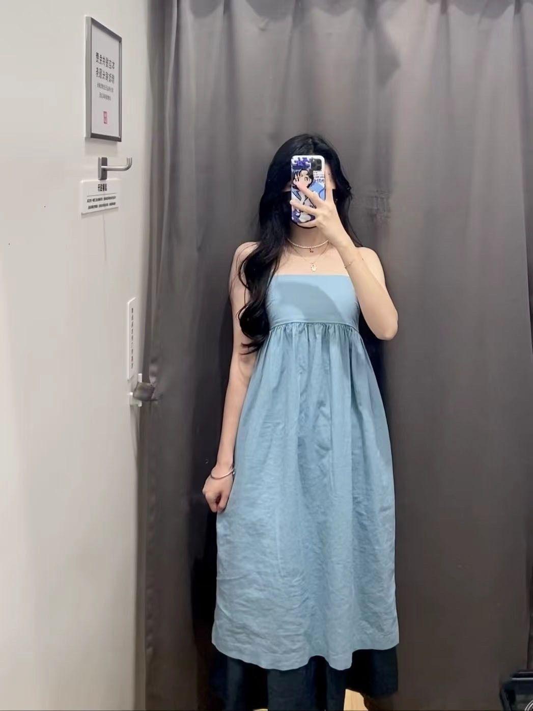 DIYIWEI Váy dài bãi biển, váy siêu tiên, váy thắt lưng thon.