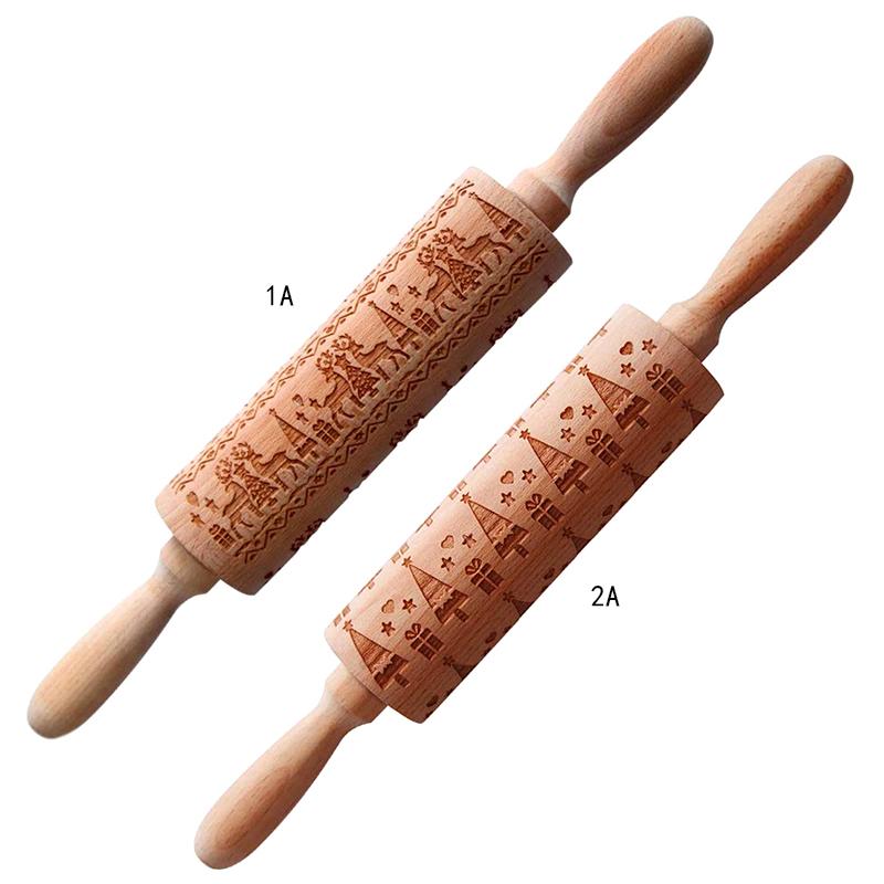 Khuôn Dập Nổi Bằng Gỗ Họa Tiết Giáng Sinh Dùng Trang Trí Bánh