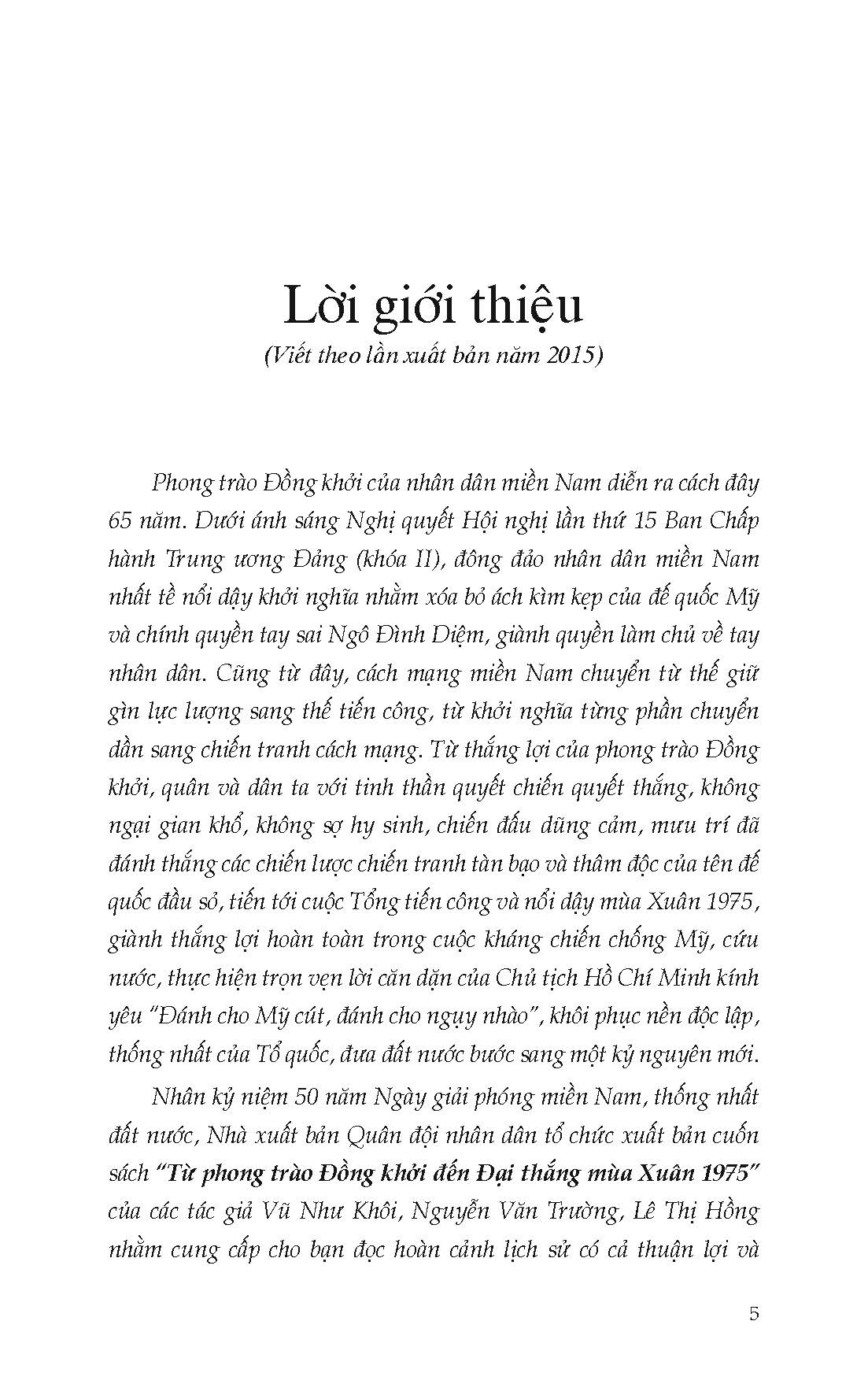 Từ Phong Trào Đồng Khởi Đến Đại Thắng Mùa Xuân 1975