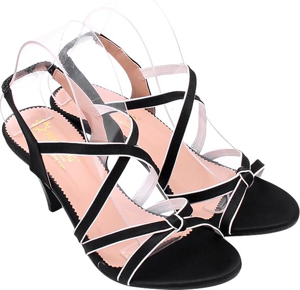 Giày Sandal Nữ Cao Gót Huy Hoàng HT7057 - Đen (Size