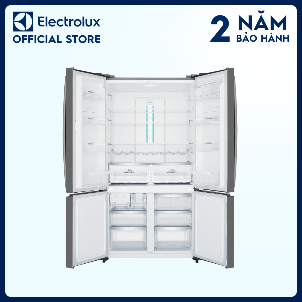 Tủ lạnh Electrolux Inverter Cửa Pháp 541 lít - EQE6000A-B - Làm đông nhanh, loại bỏ 99.8% vi khuẩn, tiết kiệm điện, ổn định nhiệt, rau củ tươi ngon suốt 7 ngày