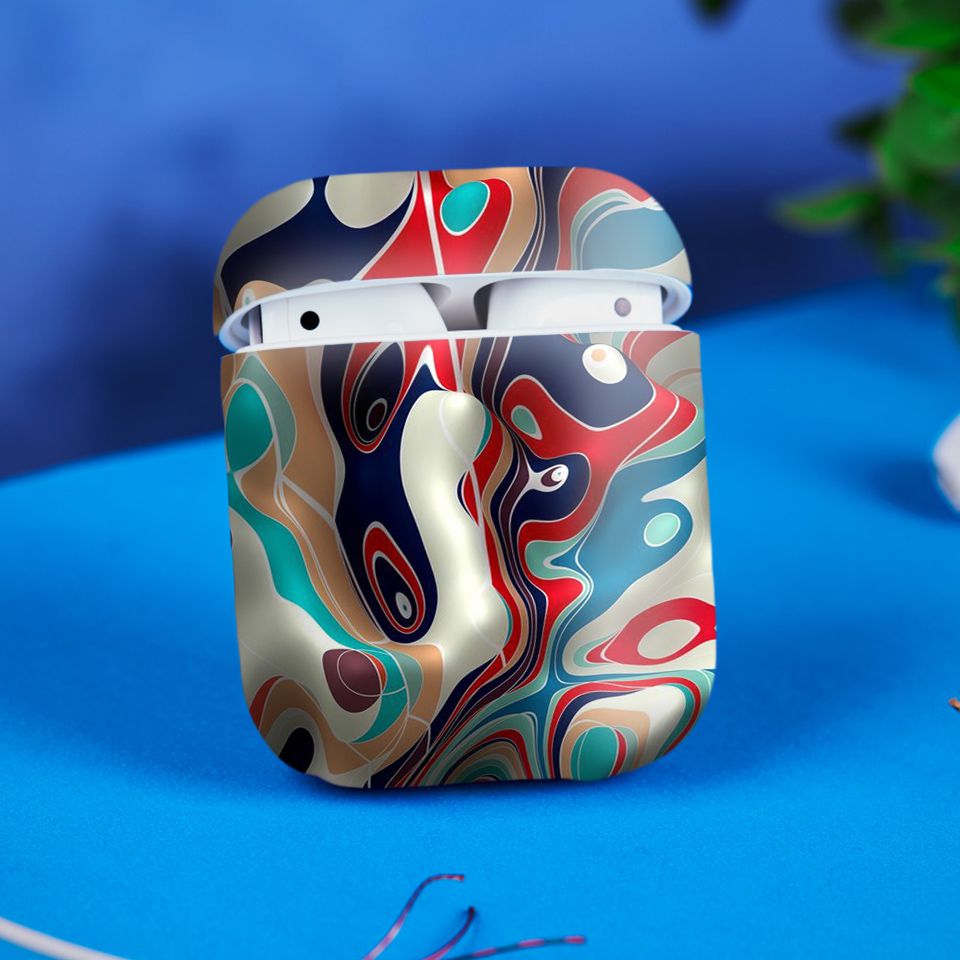 Miếng dán skin chống bẩn cho tai nghe AirPods in hình Họa tiết - HTx095 (bản không dây 1 và 2