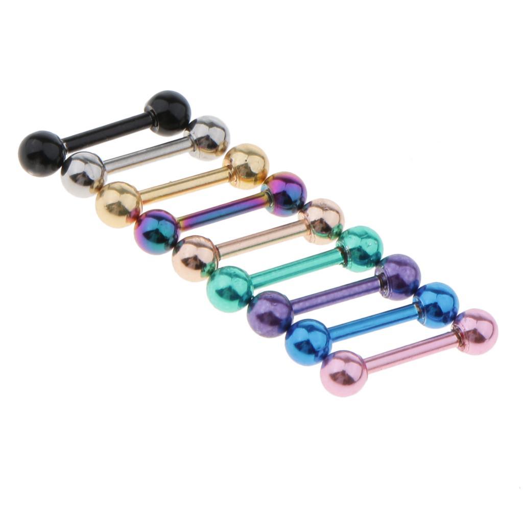 9 Pieces Stainless Steel Barbell  Lip  Stud  16g 3mm Ball