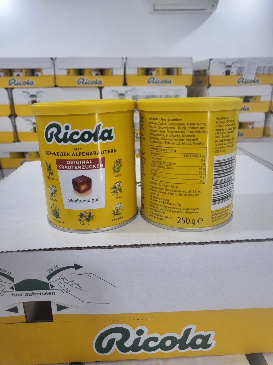 Kẹo ngậm Ricola Đức 250gr