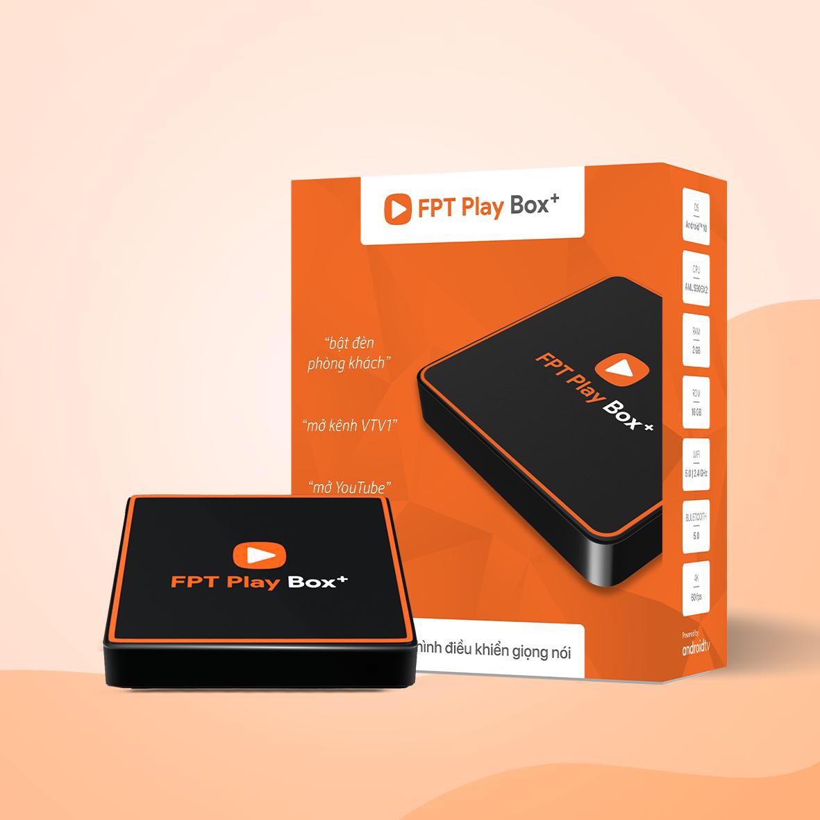 FPT Play Box+ 2020 2GB Hệ Điều Hành Android TV 10 Điều Khiển Giọng Nói - Hàng Chính Hãng