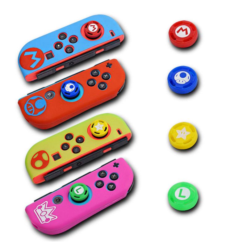 Thumb Stick Grip Nắp bảo vệ Cần điều khiển Nắp bảo vệ cho Bộ điều khiển Nintendo Switch NS Joy-Con Bộ điều khiển Joypad Vỏ mềm bằng silicon Màu sắc: Bộ F
