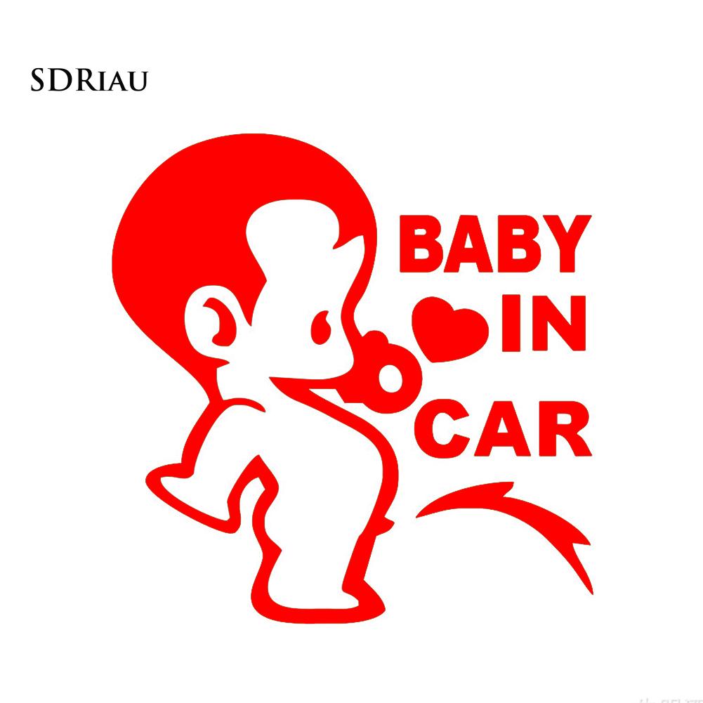 Miếng Dán Xe Ô Tô Trang Trí Hình Chữ Baby In Car
