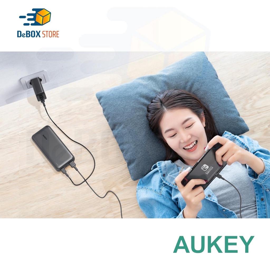 Pin Sạc dự phòng Aukey PB-N74S Basix Plus 20000mAh SCP 22.5W PD/QC 3.0 (3 Output, 3 Input) - Hàng Chính Hãng