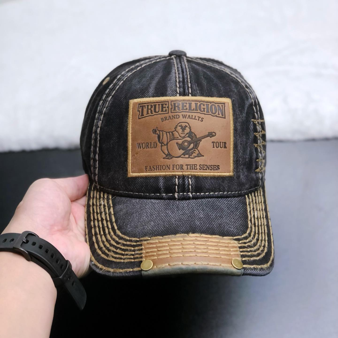 Nón kết, mũ lưỡi trai Ông Địa phối vải jeans form đẹp thời trang đường phố