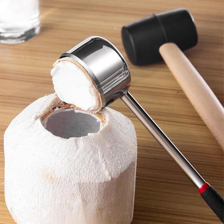 Bộ 3 Dụng Cụ Mở Vỏ Dừa Bằng Thép Không Gỉ Siêu Nhanh - Coconut Shell Opener Tools