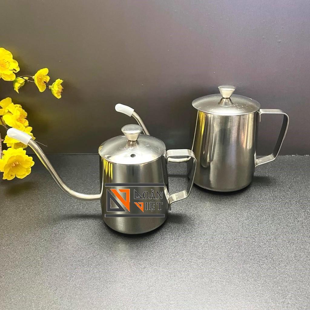 CA RÓT nước , rót trà, BÌNH trà CÓ NẮP - VÒI DÀI INOX SUS 304 CAO CẤP NHIỀU SIZE