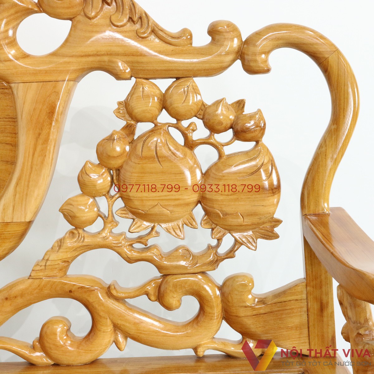 Bộ Bàn Ghế Salon Gỗ Gõ Đỏ Chuông Đào 6 Món Đẹp Hiện Đại