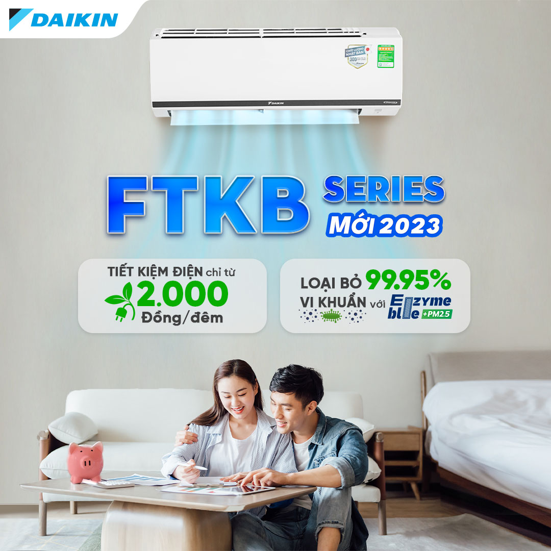 MÁY LẠNH DAIKIN INVERTER 1.5HP FTKB35XVMV - HÀNG CHÍNH HÃNG